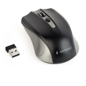 Bežični miš, optički, USB, 800-1600dpi, sivo/crni