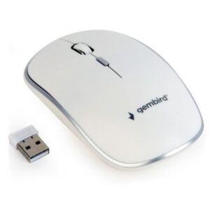 Bežični miš 2,4GHz optički USB 800-1600Dpi, 115mm, visina-30mm, beli