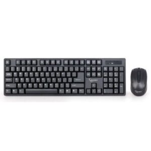 Slim Bežični miš + tastatura 2.4 GHz, US layout crna, KBS-W-01