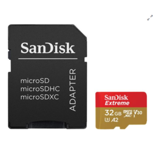 Micro SD 32GB SanDisk Extreme + adapter SDSQXAF-032G-GN6MA
