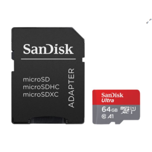Micro SD 64GB SanDisk Ultra + SD adapter
