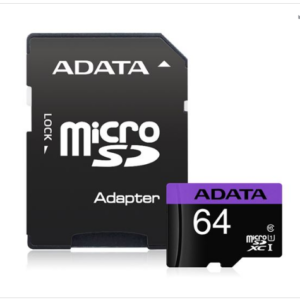 MICRO SD 64GB AData + SD adapter