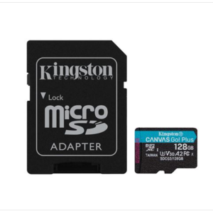 MICRO SD.128GB KINGSTON + SD adapter SDCG3/128GB