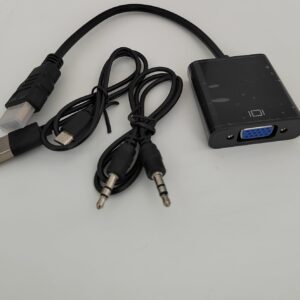 Adapter – konvertor HDMI na VGA (m/ž) + audio + Micro USB