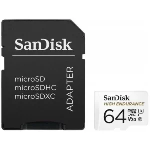 SanDisk SDXC 64GB micro + SD Adapter, High Endurance