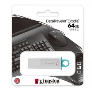 Kingston flešpen 64GB DataTraveler Exodia 3.2 beli