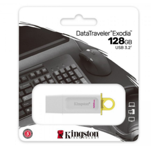 Kingston flešpen 128GB DataTraveler Exodia3.2 beli