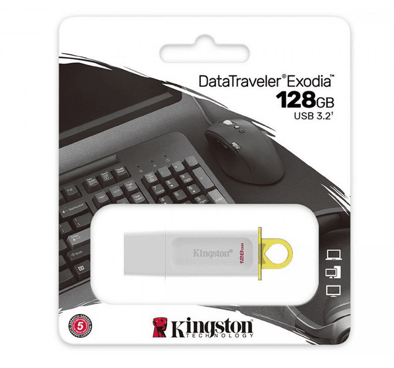Kingston flešpen 128GB DataTraveler Exodia3.2 beli