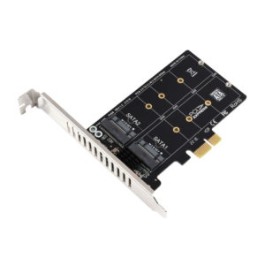 PCIe X1 na 2-ch M.2 SATA 6Gbps adapter, JMB582 čip