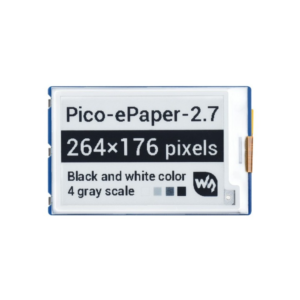 Ekran 2.7 inča, E-Ink Modul za Raspberry Pi Pico, 264×176, crno/belo + 2 nijanse sive, SPI interfejs